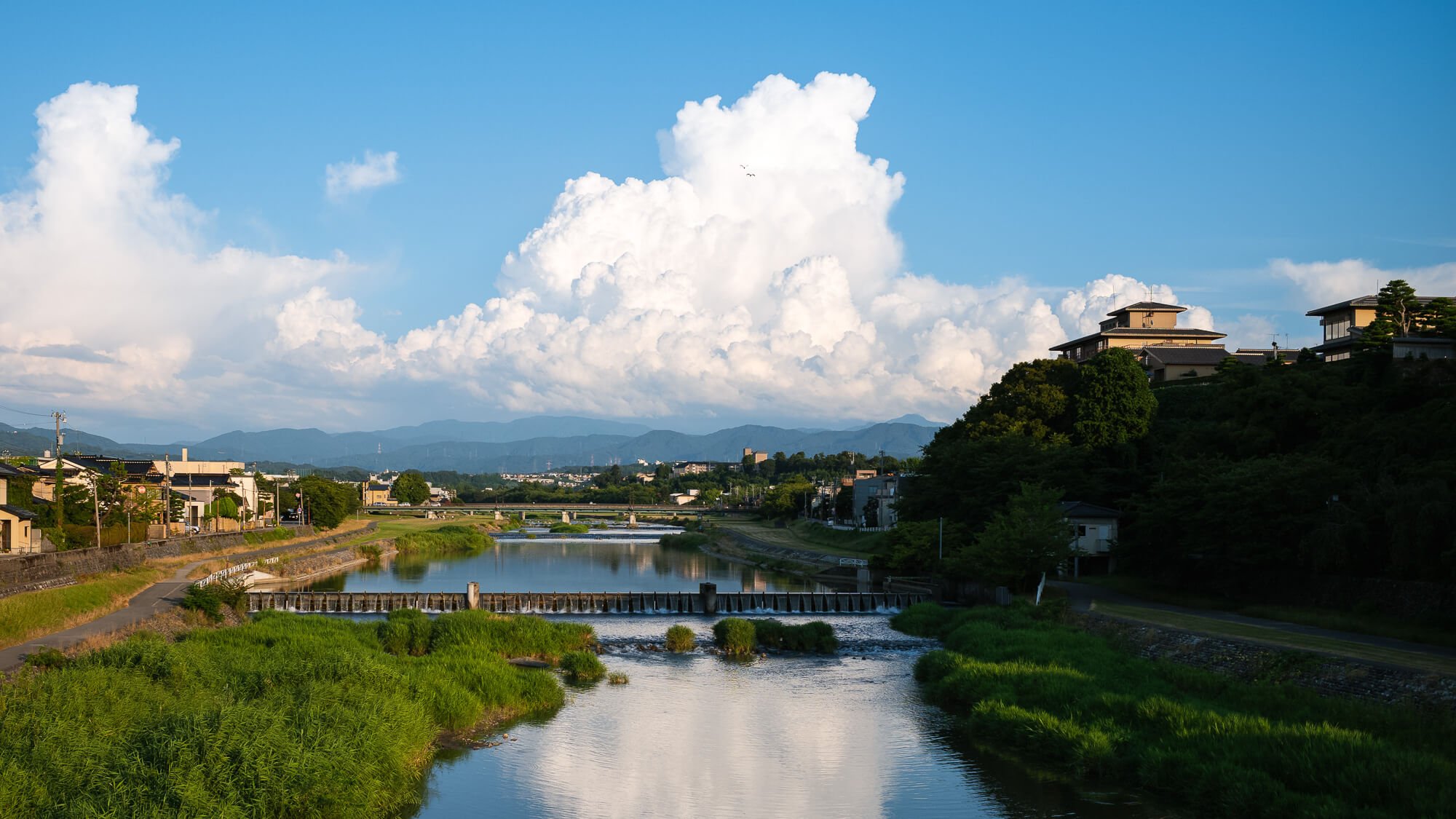 Summer clouds in Kanazawa, Japan